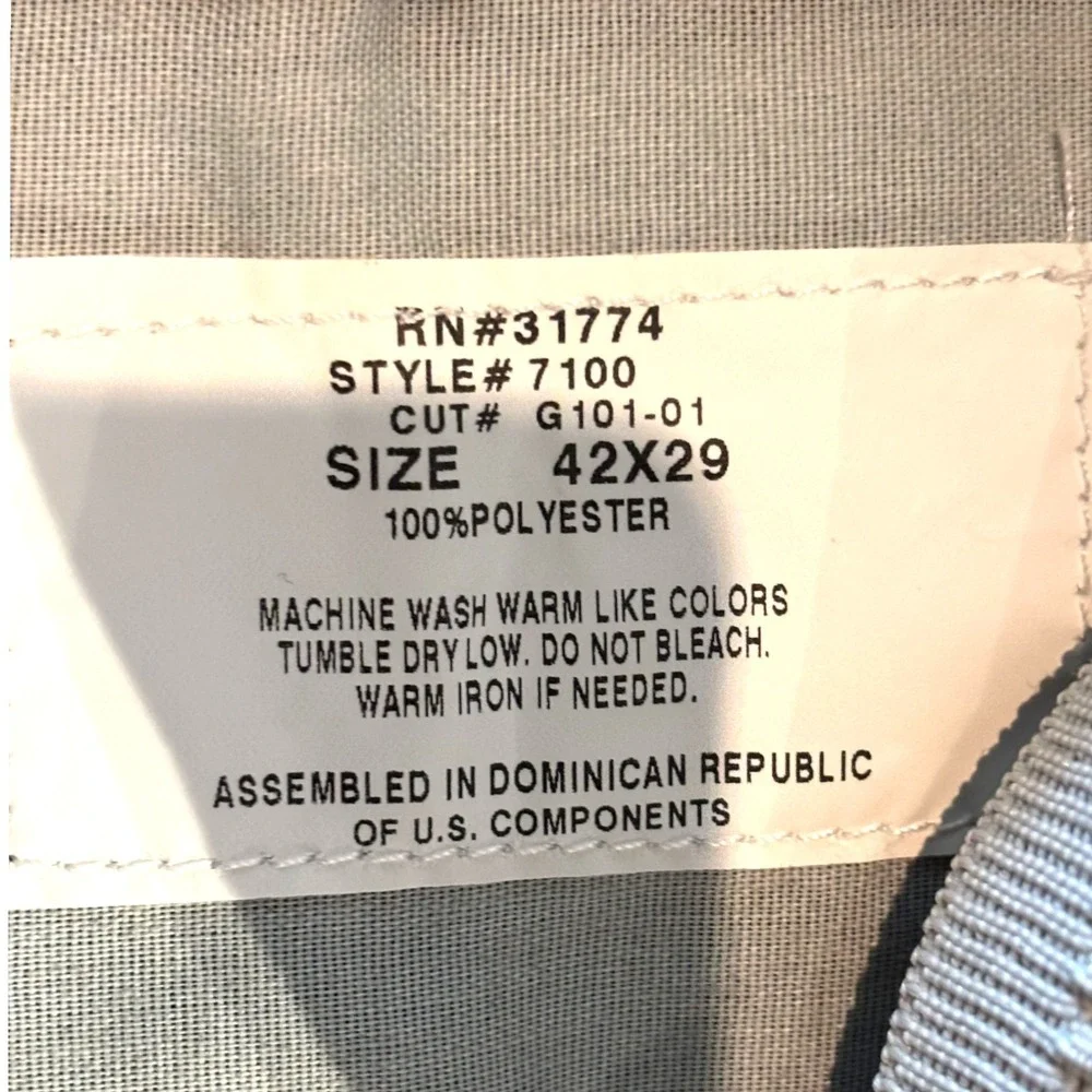 Mens Brown Flat Front Dress Pants Straight Leg Trousers 42x29‎ Style 7100